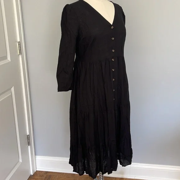 ‼️SOLD‼️Sonoma Midi Black Dress size M petite NWT - Picture 4 of 7